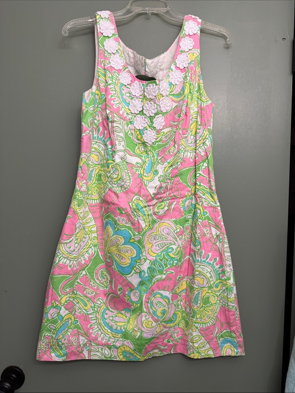 Lilly Pulitzer Pink & Multi Paisley Sleeveless Sundress with Floral Trim